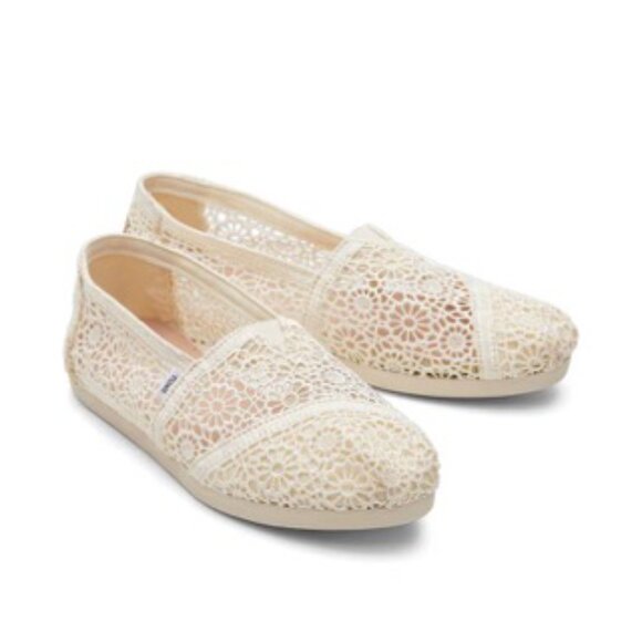 Toms Alpargata Cloudbound in Ivory Natural Moroccan Crochet Women's Size 6.5 - Picture 1 of 8